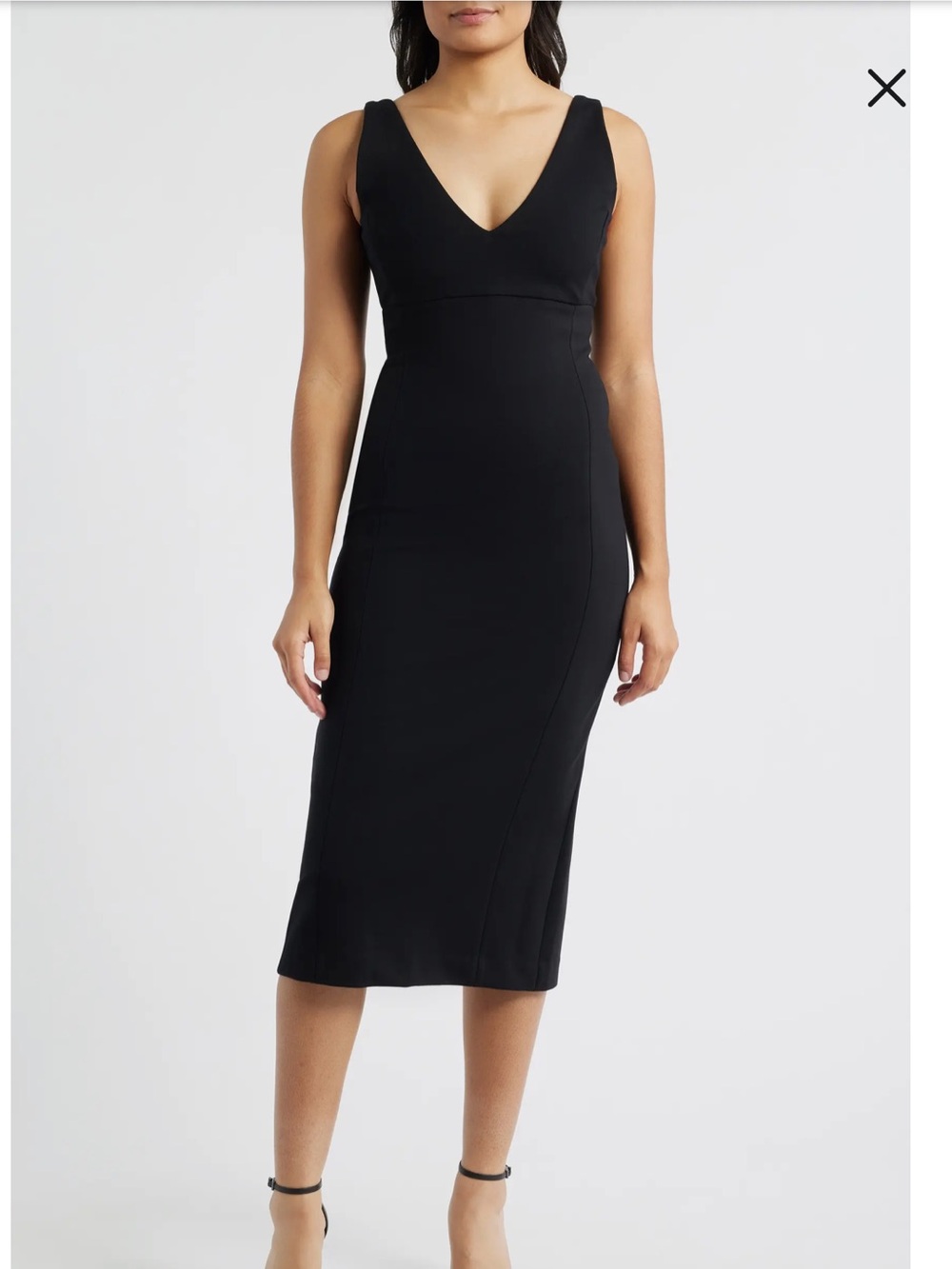 SPANXshape Ponte V-Neck Midi Dress